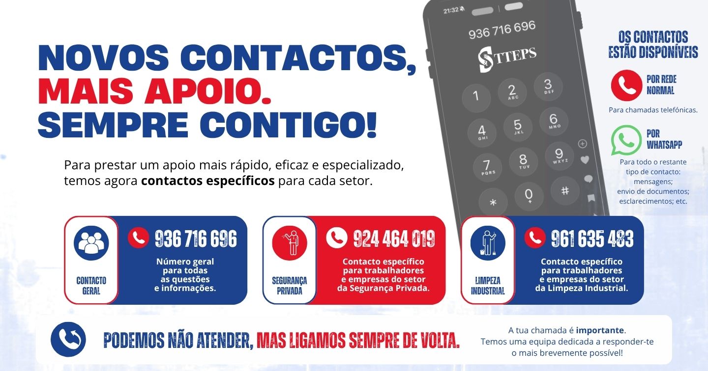 STTEPS reforça o apoio aos trabalhadores com novos contactos por setor
